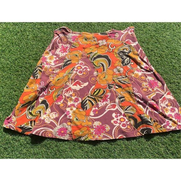 ANTHROPOLOGIE INNER CHILD Hippy Festival floral BOHO A-LINE hippie SKIRT sz 2 - Picture 1 of 7